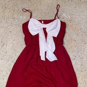 RED AND WHITE GAMEDAY DRESS
